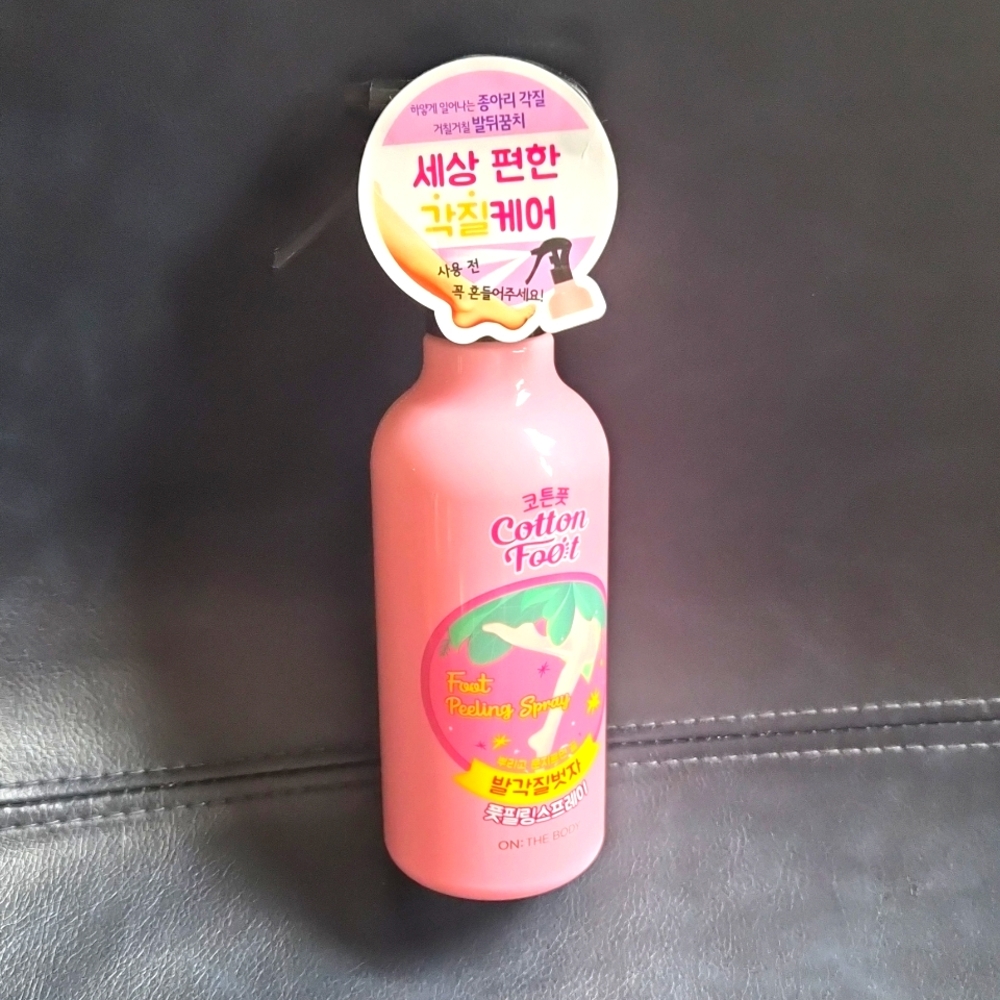 Korean Pink Cotton Foot Peeling Spray Set